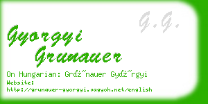 gyorgyi grunauer business card